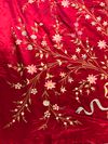 AN OTTOMAN RED SILK BEDSHEET, TURKEY, 19TH-20TH CENTURY