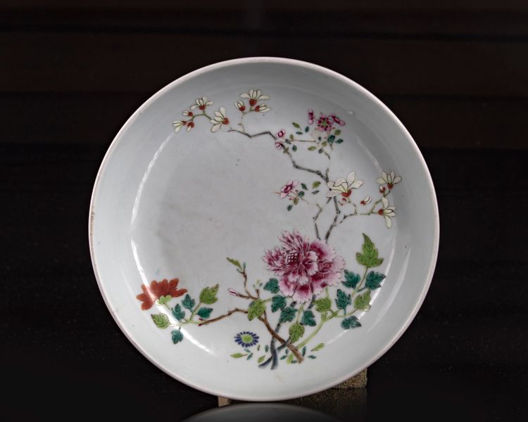 A Chinese famille rose dish