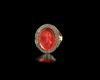 A ROMAN PORTRAIT INTAGLIO OF 'AELIUS' 2ND CENTURY AD, MOUNTED IN A 20 CENTURY GOLD RING, 18K WITH DIAMOND