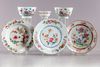 A GROUP OF SIX CHINESE FAMILLE ROSE ITEMS, 18TH CENTURY