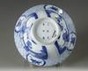 A Chinese blue and white 'klapmuts' bowl