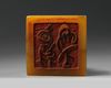 A Chinese soapstone seal