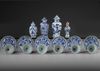 A COLLECTION OF CHINESE BLUE AND WHITE PORCELAIN WARES, KANGXI (1662-1722) AND LATER