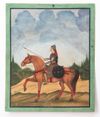 A SIKH SOLDIER SEATED ON A HORSE COMPANY SCHOOL, DELHI, 19TH CENTURY