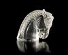 AN INDIAN ROCK CRYSTAL HORSE-HEAD CARVING, 18TH CENTURY