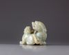 A Chinese celadon jade ‘twin qilin’ carving