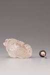 A rock crystal carved snuff bottle