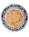 A CHINESE BLUE AND WHITE CHRYSANTHEMUM DISH