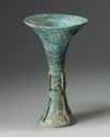 A Chinese bronze ritual vase, gu