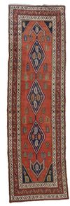 A MONUMENTAL ANTIQUE CAUCASIAN AZERBAIJAN RUG RUNNER