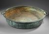 A JAPANESE LARGE HEAVY BRONZE BASIN, 19TH CENTURY