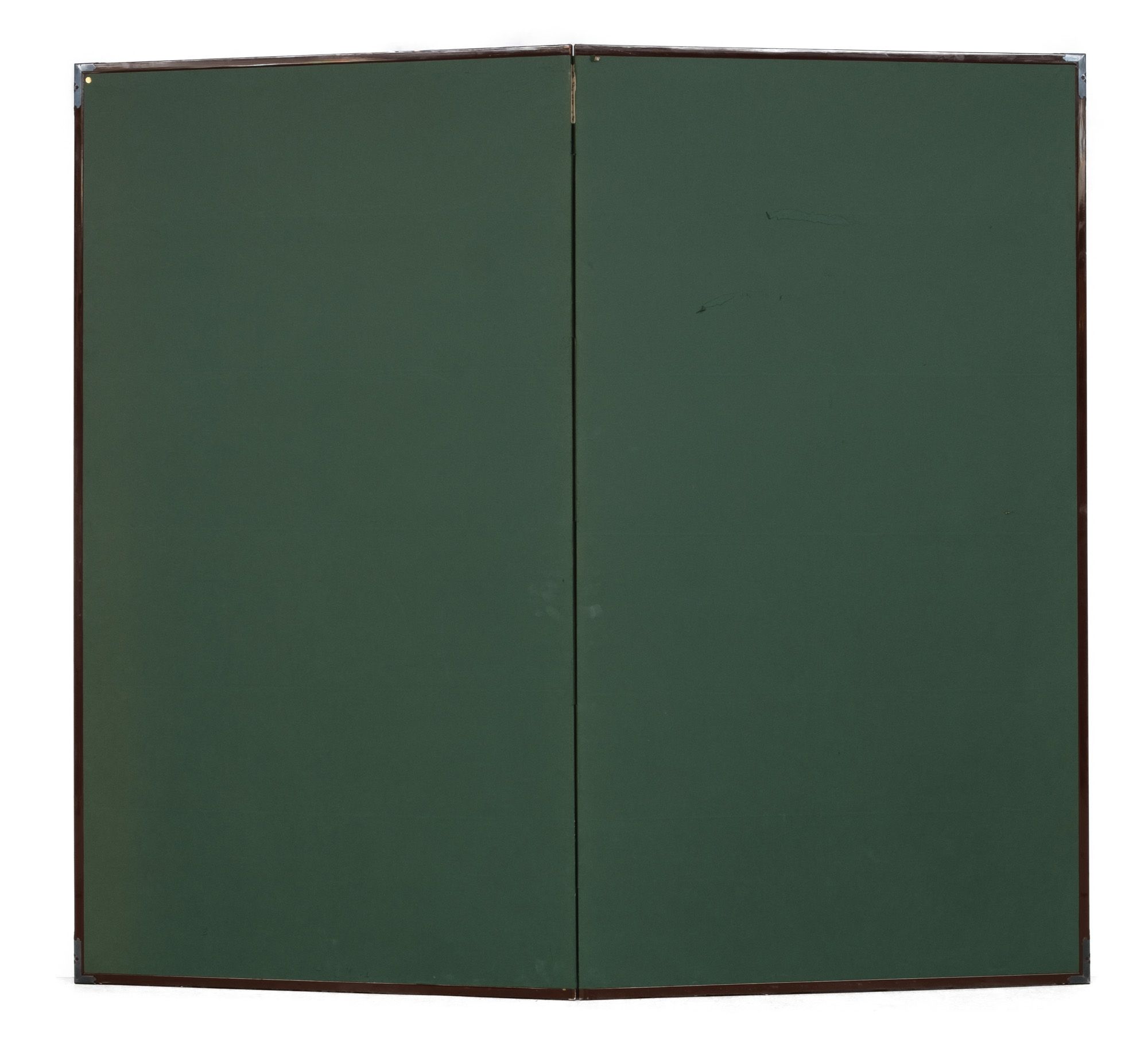 椿ページ A JAPANESE TWO-PANEL SILVER LEAF ROOM DIVIDER 屏風 (BYÔBU