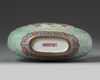 A Chinese famille rose celadon moon flask