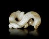 A WHITE JADE DRAGON/PHOENIX PENDANT, CHINA, HAN DYNASTY (206 BC-220 AD)