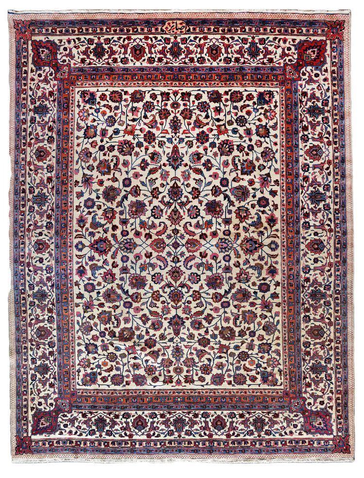 A SIGNED MASHAD CARPET , PERSIA, CIRCA 1930-1940