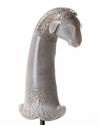 A MUGHAL SHEEP-HEADED JADE DAGGER HILT