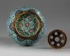 A CHINESE CLOISONNÉ ENAMEL ALTAR VASE AND COVER