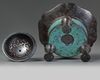 A Chinese bronze tripod censer