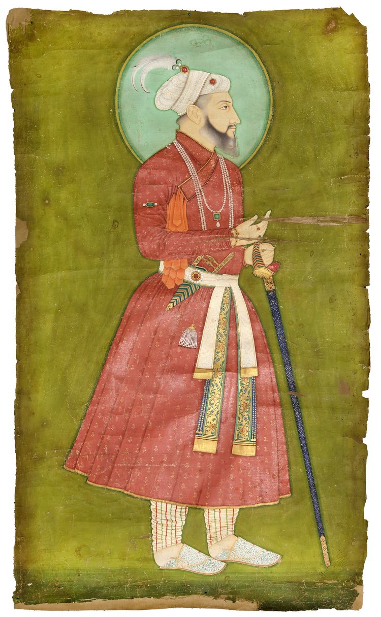 A PORTRAIT OF EMPEROR SHAH JAHAN, MUGHAL, DEHI, 18TH CENTURY