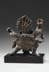 A Sino-Tibetan bronze figure of six-armed Mahakala