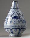 A Chinese blue and white bottle vase