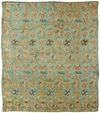 A GREEN-GROUND SILK EMBROIDERED 'DRAGON' PANEL ,18TH CENTURY