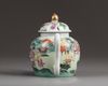 A Chinese famille rose teapot and cover