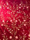 AN OTTOMAN RED SILK BEDSHEET, TURKEY, 19TH-20TH CENTURY