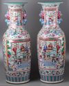 A pair of large famille rose vases