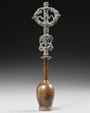 A LURISTAN BRONZE MASTER OF ANIMALS FINIAL, WEST PERSIA, 1000-650 BC