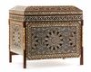 AN OTTOMAN TORTOISE AND MOTHER- OF- PEARL INLAID WOODEN BOX,  19TH CENTURY