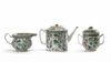 A Chinese famille rose ‘Xixiang Ji’ three-piece teaset