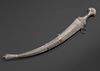 A LARGE SILVER YEMENI DAGGER (JANBIYA)  EARLY 20TH CENTURY
