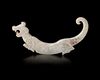 A CHINESE TIGER-SHAPED JADE PLAQUE,  POST–SHIJIAHE CULTURE (c.2000 BC-1800 BC)