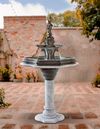 A PATINATED BRONZE AND MARBLE CONSERVATORY FOUNTAIN, FIRST QUARTER 20TH CENTURY