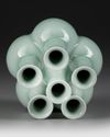 A CHINESE CELADON-GLAZED CONJOINED VASE, QING DYNASTY (1644-1912)