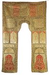 AN OTTOMAN MIHRAB BROCADE DOOR DECORATION, POSSIBLY SYRIA OR EGYPT, 19TH-20TH CENTURY