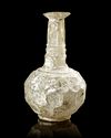 A WHEEL-CUT CLEAR GLASS BOTTLE PERSIA, CIRCA 9TH-10TH CENTURY