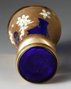 A BOHEMIAN COBALT-BLUE AND GILT GLASS VASE, LATE 19TH CENTURY