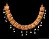 A MUGHAL GEM-SET ENAMELED GOLD NECKLACE, LATE 18TH CENTURY