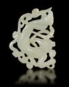A WHITE JADE APSARA PENDANT, CHINA, MING DYNASTY (1368–1644)