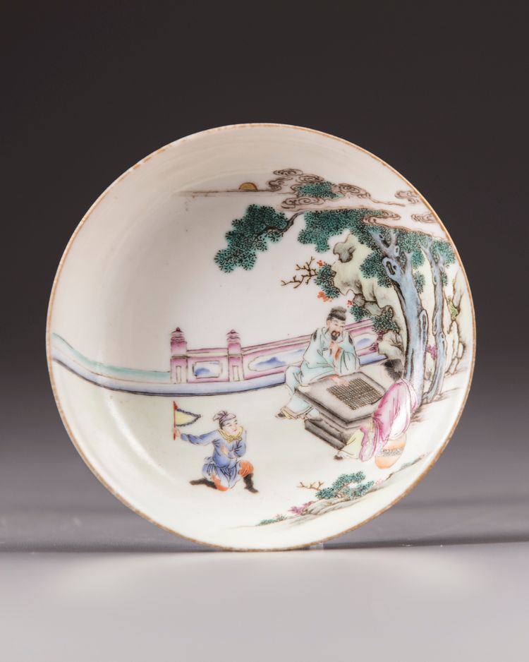 A small 'famille rose' dish