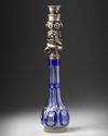 A BOHEMIAN CUT-GLASS HOOKAH BASE WITH OTTOMAN SILVER MOUNTS, BOHEMIA AND TURKEY, 19TH CENTURY