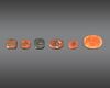 A GROUP OF SIX QAJAR AGATE SEALS, PERSIA 19TH CENTURY