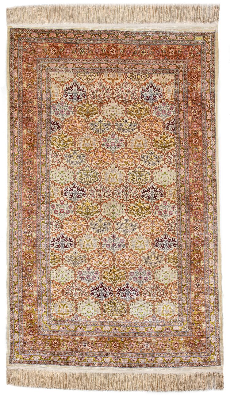 A HEREKE SILK, TURKEY, 1950