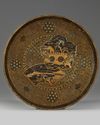 A bronze dish with gold and silver inlay, Kyoto school