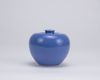 A Chinese lavender-glazed apple-shaped washer, pingguozun