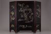 A CHINESE RED LACQUERED FOLDING SCREEN, 19TH-20TH CNTURY