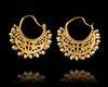A PAIR OF BYZANTINE GOLD EARRINGS WITH PEACOCKS, 6TH-7TH CENTURY