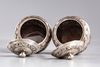 A PAIR OF CHINESE SILVER POTS WITH COVERS, 19TH-20TH CENTURY